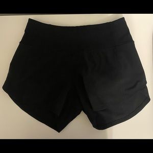 Black lululemon running shorts